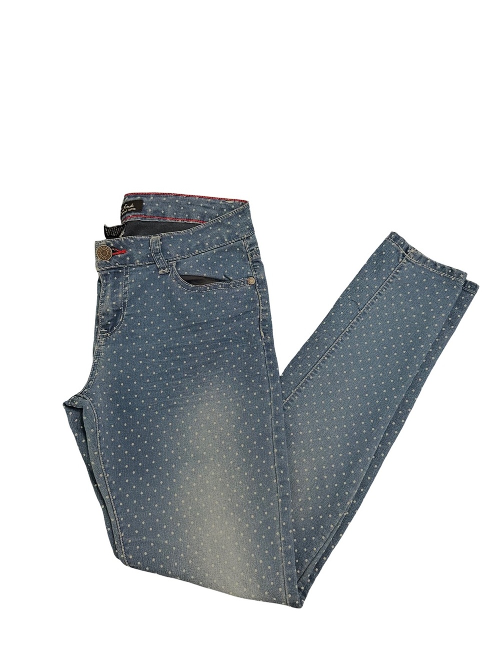 Celebrity Pink Slim Polka-Dot Jeans in Denim Blue
